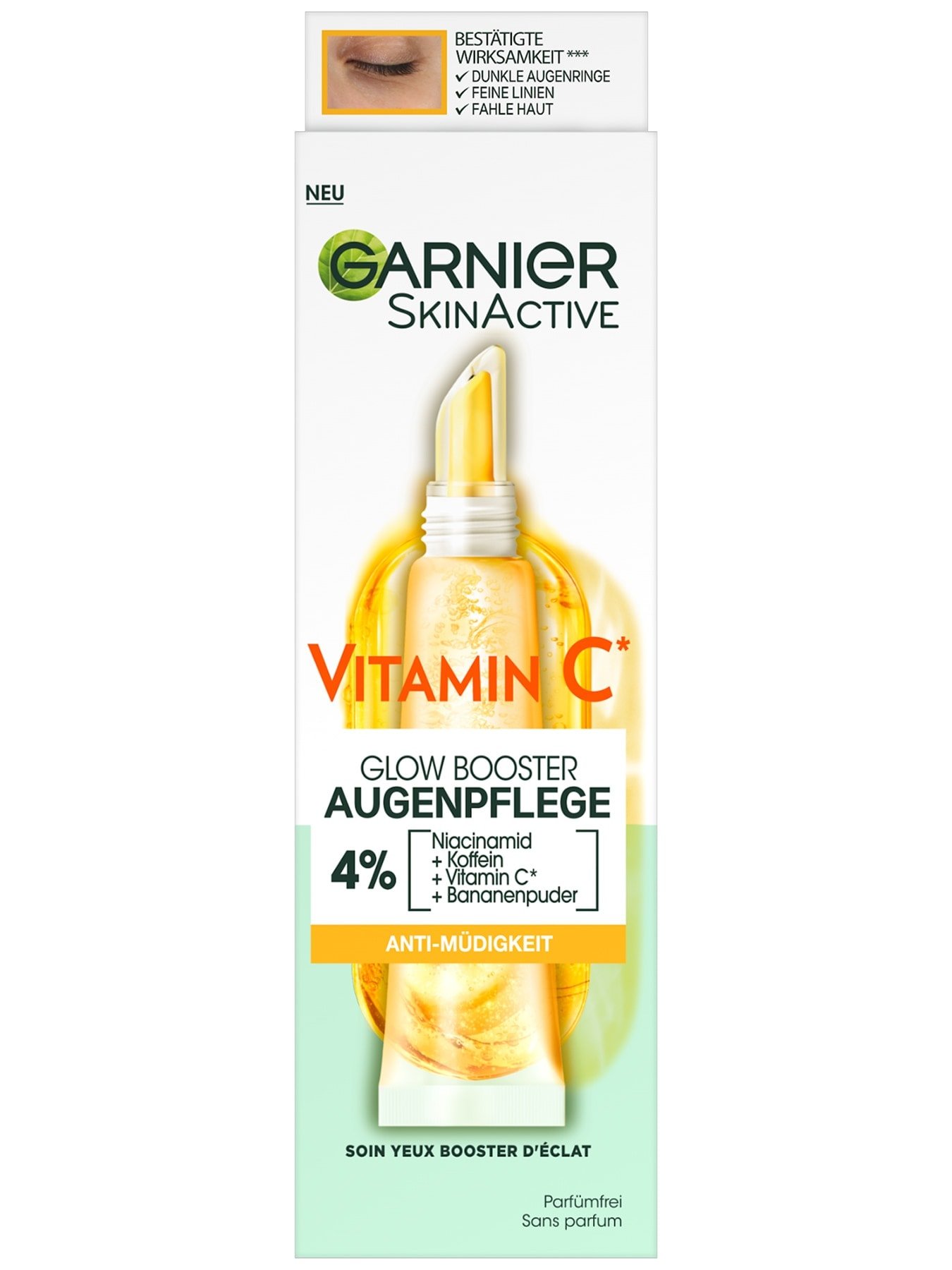 SkinActive Vitamin C Glow Booster Anti-Müdigkeits-Augencreme - Produktabbildung
